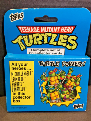 1990 Topps TMNT Complete Set 66 Collector Cards; worn package Never Played With