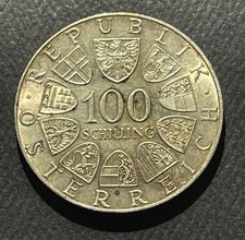 Austria ND 1974 100 Schilling Silver Coin: Innsbruck