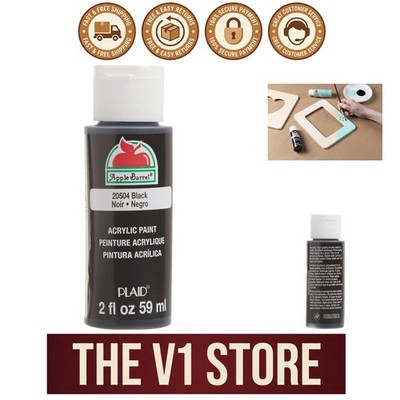 Apple Barrel Acrylic Paint in Assorted Colors (2 Ounce), 20504 Black