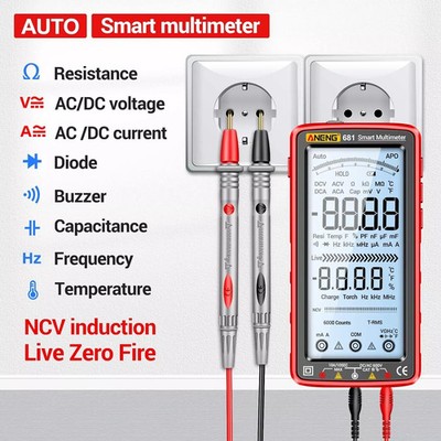 Digital Multimeter Messgerät AC DC LCD Strommesser Strom Voltmeter Amperemeter