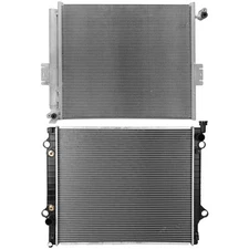 Aluminum Radiator & AC Air Condenser Cooling Kit for 2005-2012 Toyota Tacoma