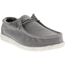 Hey Dude Wally Stretch Canvas Sneakers 40022-1HO Mens 11 Iron Low Top Shoes