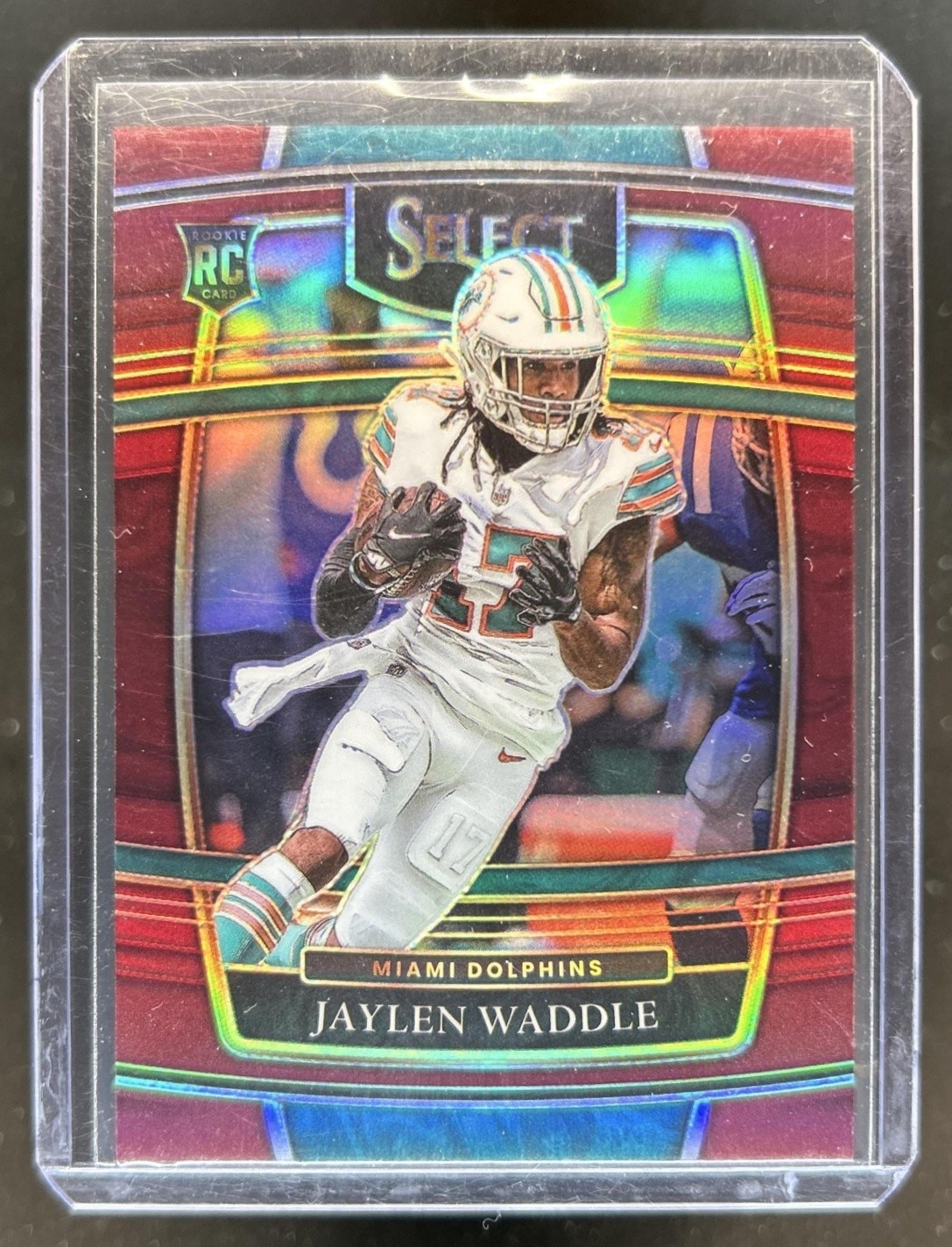 2021 Panini Select Jaylen Waddle RC Maroon Prizm Concourse #/149 Dolphins
