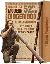 Hand-Crafted Modern Didgeridoo Instrument   Beeswax Mouthpiece, Durable and Ligh