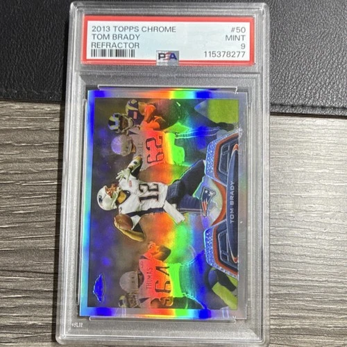 Topps 2013 Chrome Tom Brady New England Patriots Refractor PSA 9 Card #50