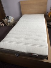 IKEA Single Malm Bed Frame With Two Storage Drawers And Mattress