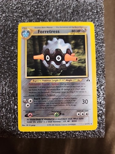 Pokémon 2001 Neo Discovery Forretress #21/75 Non-Holo Rare Unlimited MINT