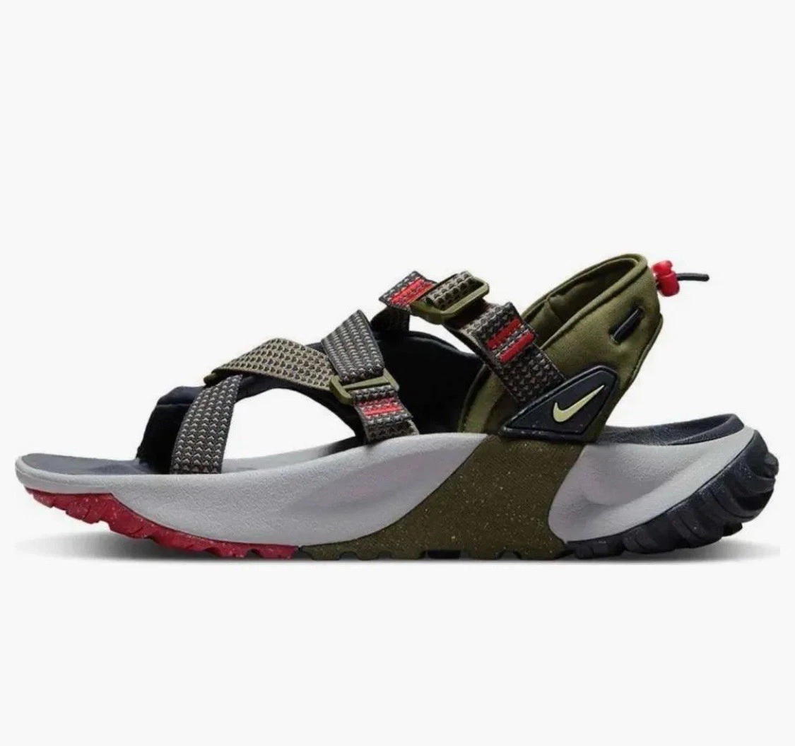 Sandali Nike Oneonta verde grezzo grigio lupo e rosso uomo taglia 13 DJ6604 300