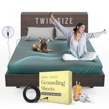 Grounding Sheets Twin Size 39x75x15, Soft  Comfortable Fitted Bed Sheet for ...