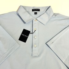 Peter Millar Crown Crafted Performance 2XL Polo Shirt Mens XXL Blue Golf Casual
