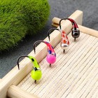 4 pezzi di ninfe da pesca sul ghiaccio portatili con scatola di