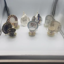 Lot Of 7 Demitasse Tea Cups And Saucers Porcelain (M/J)