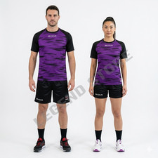 kit Pixel Givova viola nero completino calcio calcetto volley handball
