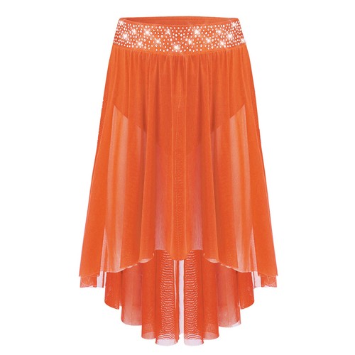 Kids Girls Dress Tango Dancewear Salsa Skirt Competition Contemporary Chiffon - Picture 29 of 49