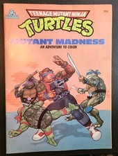 Vintage 1988 Teenage Mutant Ninja Turtles Coloring Book Mutant Madness Part Used