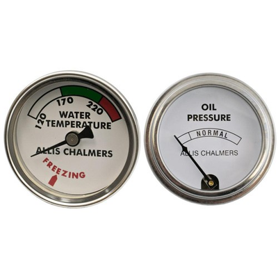 #ad Water Temp and Oil Pressure Gauge Set Fits Allis Chalmers Tractor B C WC Gauges $54.99
