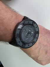 Tendence Gulliver Chronograph Quartz 50mm Black Rubber Strap Box & Manual