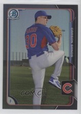 2015 Bowman Draft Chrome Asia Exclusive Black Refractor Carson Sands #190 fm0