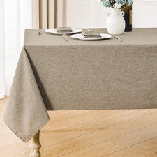 Rectangle Tablecloth Linen Textured Waterproof Stain Resistant Table Cloth Wri