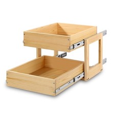 Pull Out Drawer Organizer 17x21x16 2 Tier Soft Close