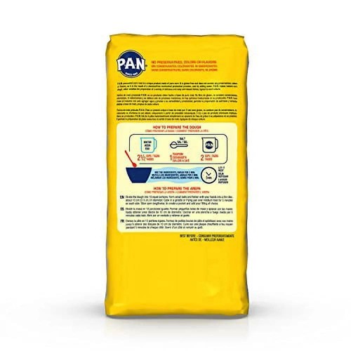 HARINA PAN 5 Lb RICAS AREPAS WHITE CORN MEAL FLOUR - Picture 3 of 3