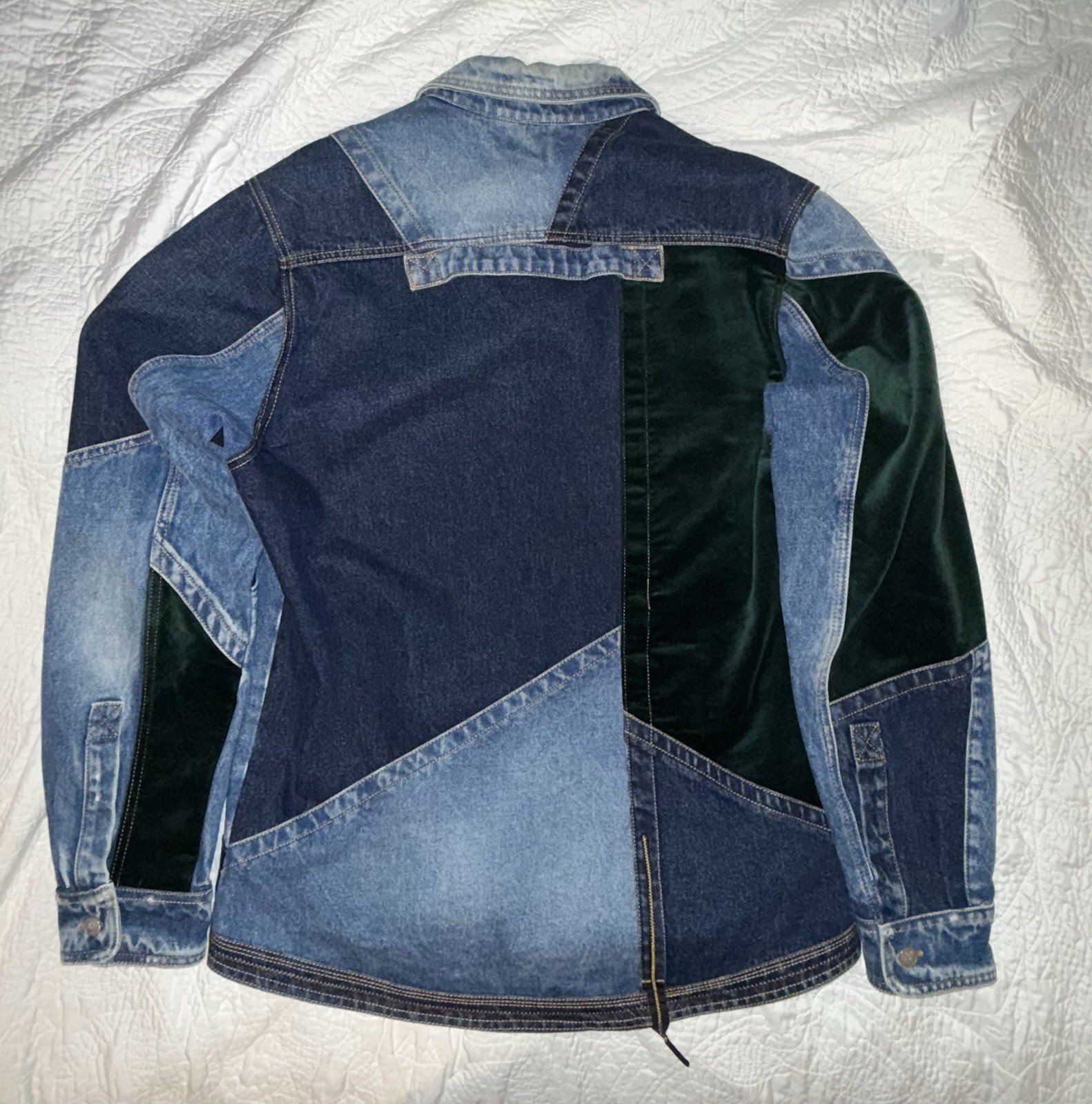 OFF WHITE Virgil Abloh denim patchwork jacket FAL… - image 12