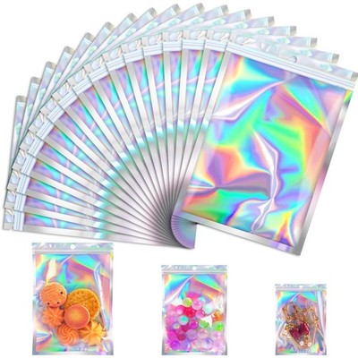 JETMORE 100 Pcs Mylar Bags, Holographic 5.5*7.9inch,