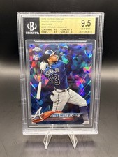 2018 Topps Chrome Sapphire- Ronald Acuna Jr #698 Variation-  Bat Down BGS 9.5