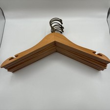 Lot of 10 Wooden Shirt Hangers With Hook That Swivels 360  Eddie Bauer Hangers