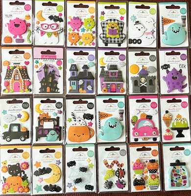 YOU CHOOSE - HALLOWEEN RARE DOODLEBUG Doodle-Pops 3D Stickers