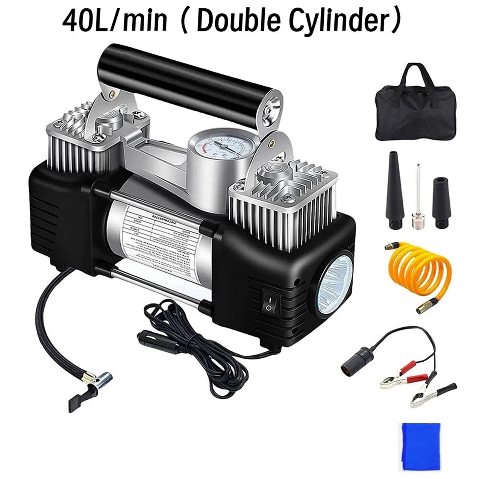 Heavy Duty Portable Air Compressor Car Tire Inflator Electric Pump Auto 12V