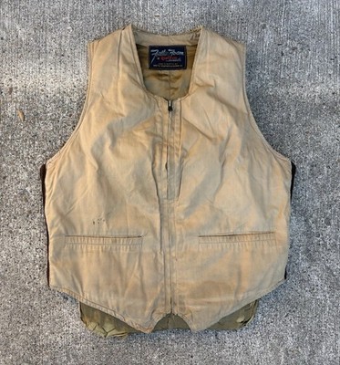 VTG 1940s Arctic Feather & Down Co Feather Foam Quilted Down Vest - Eddie Bauer
