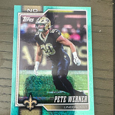 Panini 2021 Playbook Pete Werner New Orleans Saints Rookie NFL Card #166. rookie card picture