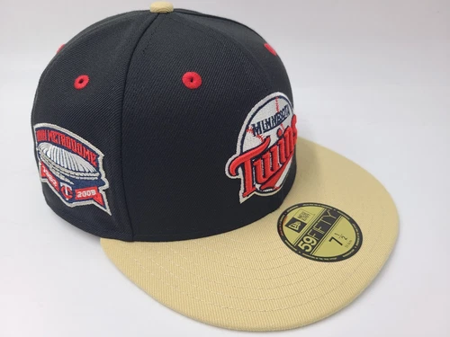 Minnesota Twins HHH Metrodome Patch New Era 59Fifty Hat Club Fitted 7 1/2 Cap