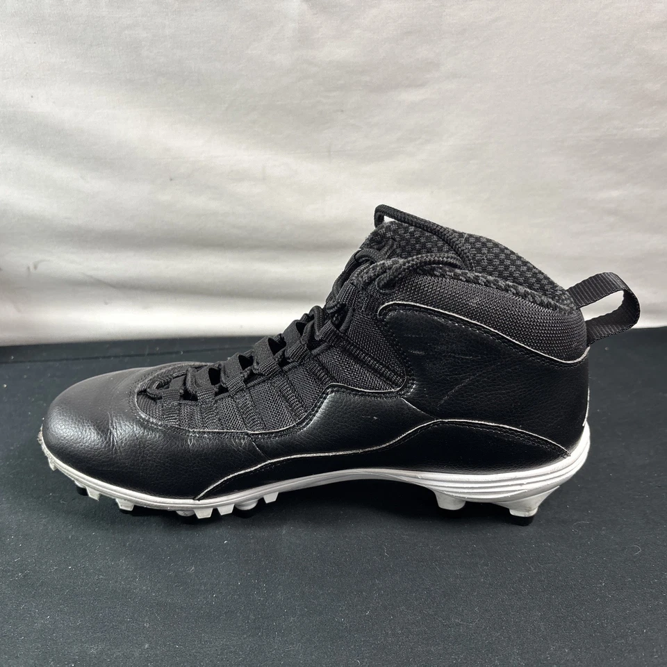 Nike Air Jordan 10 TD Mid Black White Football Cleats CQ2073-001 Men’s Size 11 - Image 4 of 4