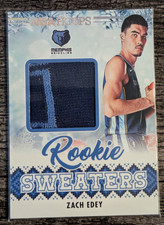 2024-25 Panini Hoops Basketball: Zach Edey RC #RSW-EDE Rookie Sweaters 