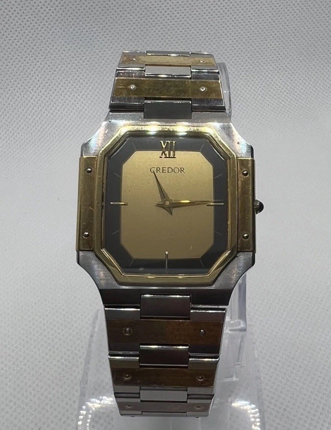 CREDOR 9570-5210 18K MIDDLE 14K BEZEL ST.STEEL BACK Gold Seiko