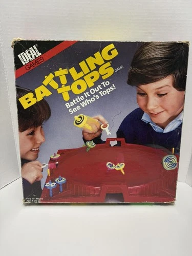 Vintage 80's BATTLING TOPS Game by Ideal Games w/ Box (1986)