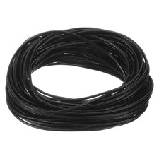 11 Yards 1.5mm Round Leather Cord Lacing String for DIY Crafts Black