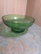 E.O. Brody Co. Vintage Green Glass Bowl