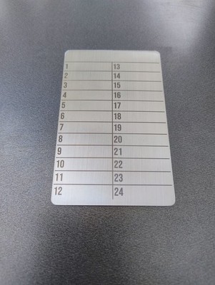 Crypto Seed Phrase Word Bitcoin Wallet Recovery Plate als Edelstahl Karte