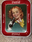 Vintage Coca Cola Tray Woman Drinking Coke Circa 1950’s