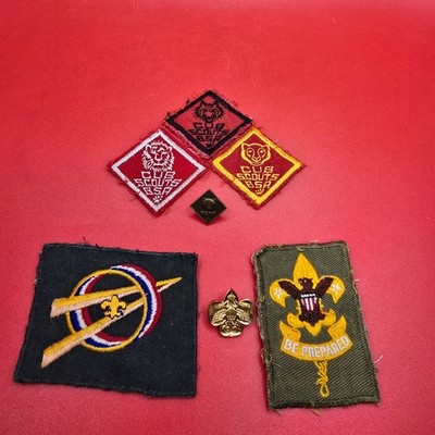 Vintage Cub Boy Girl Scout Patch & Pin Lot of 7 Pcs 1940's-1960's