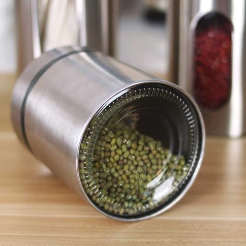 Contenedor de acero inoxidable tarro de almacenamiento de alimentos lata de café sellada bote de cocina - Imagen 4 de 6