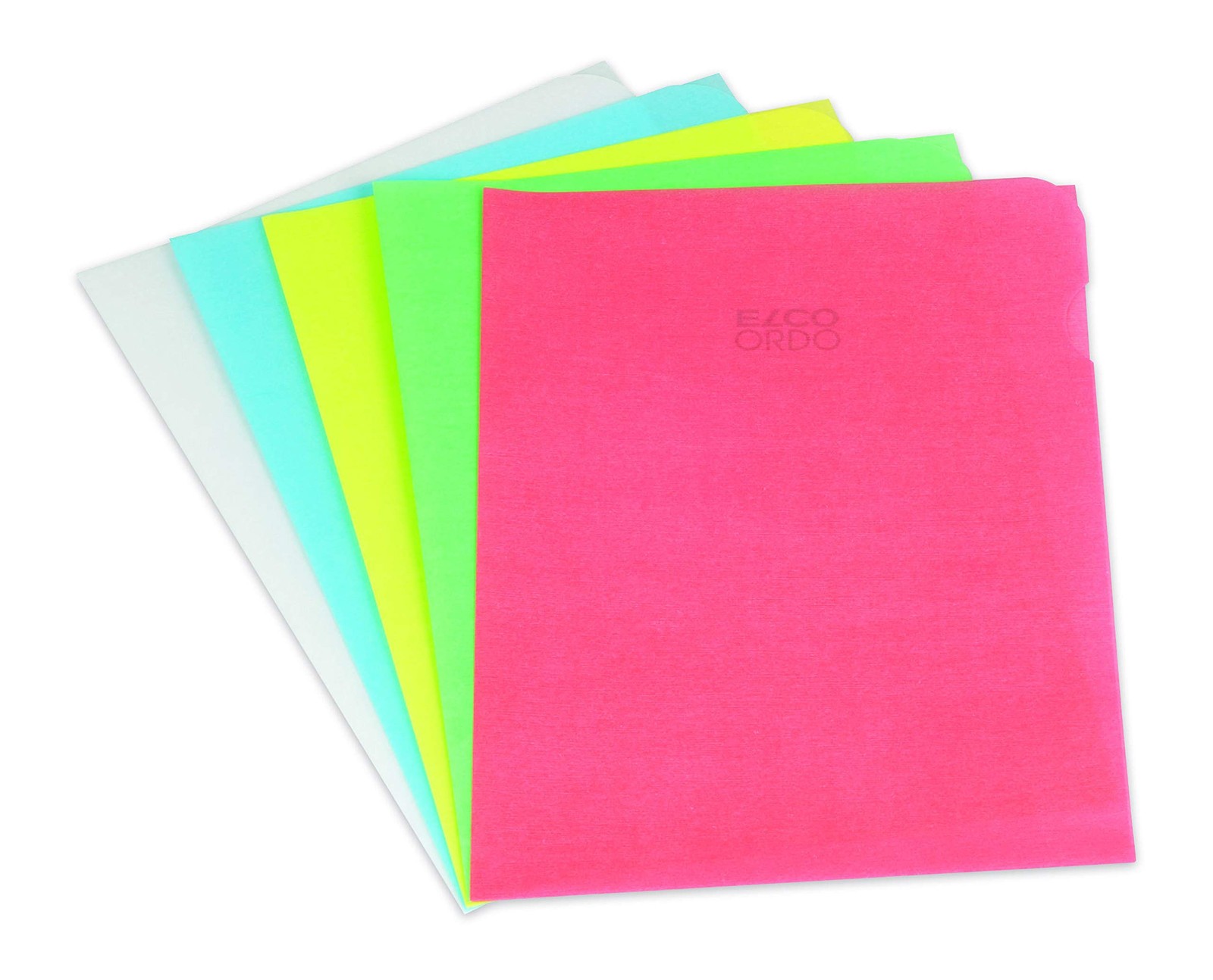 Ordo ''Transparent'' Paper Slip File - assorted colours - pack of 10