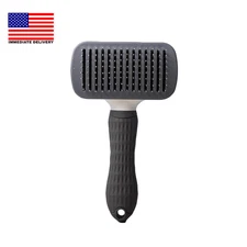 Self Cleaning Slicker Brush, Dog Cat Bunny Pet Grooming Shedding Brush，Desheddin