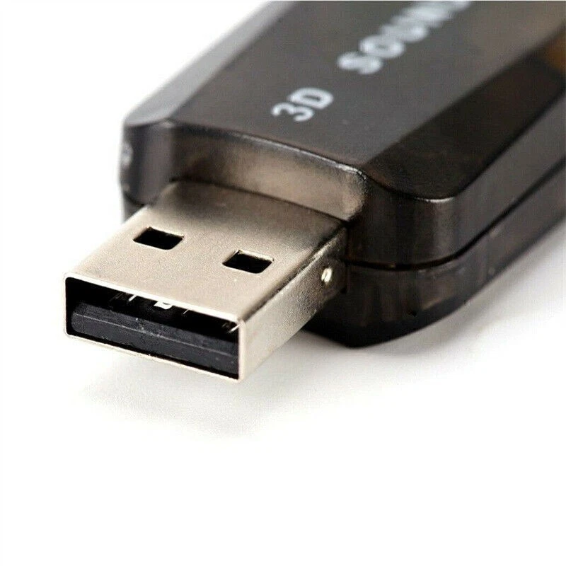 3D Sound Card Audio Adapt USB 2.0 To 3.5mm Mic Headphone Jack Stereo Headset - Image 3 of 4