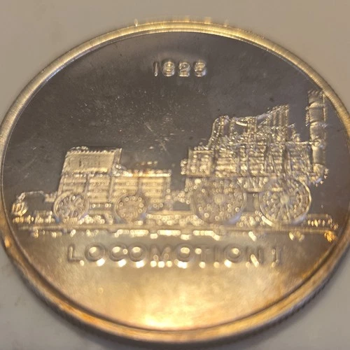 New ListingC.S.M. 1 oz .999 Fine Silver Round Locomotion 1828 Eagle Design Collectible Coin