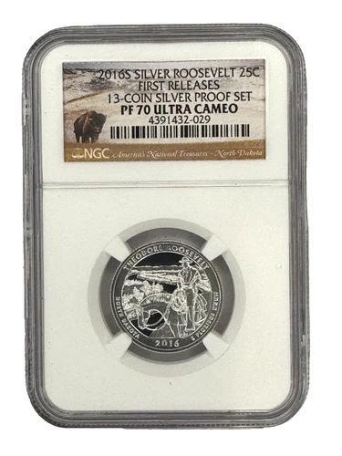 2016-S Silver Proof Quarter Theodore Roosevelt NGC PF70 Ultra Cameo