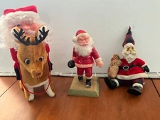 Santa Clauses/Belsnickles LOT of Three Vintage Figures For The Holidays